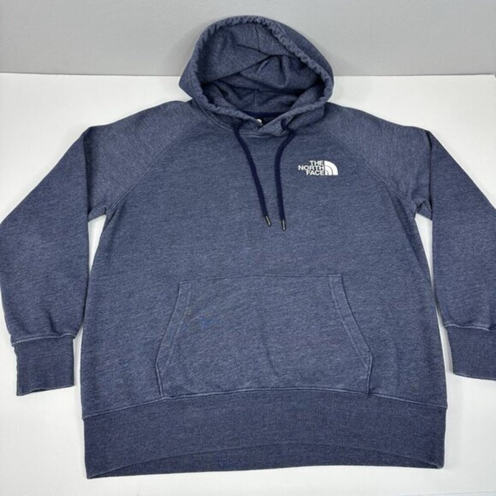 The North Face Womens Blue Heather Graphic Pullover Hoodie Sweatshirt Medium - Picture 7 of 16